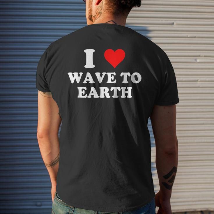 I Love Wave To Earth I Heart Wave To Earth Red Heart Men's T-shirt Back Print Gifts for Him