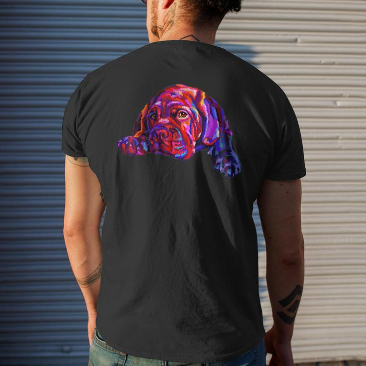 Lovely Dogue Give Dog Treats And Receive A Kiss Colorful Mens Back Print T-shirt Gifts for Him