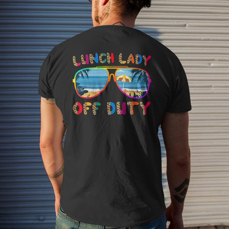 Lunch Lady Off Duty Last Day Of School Summer Cafeteria Crew Men's Back Print T-shirt Gifts for Him