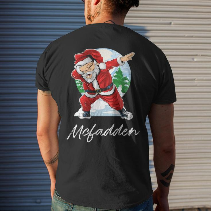 Mcfadden Name Gift Santa Mcfadden Mens Back Print T-shirt Gifts for Him