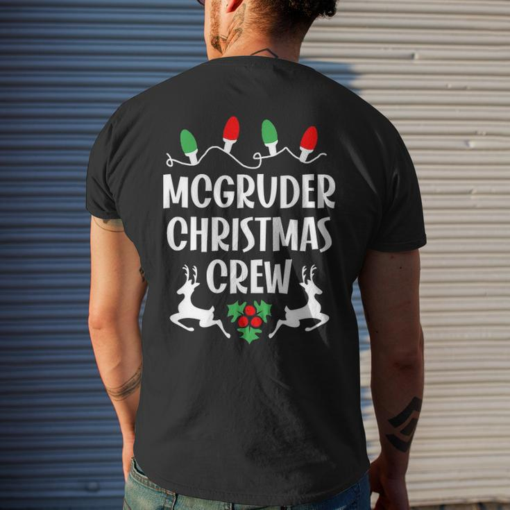 Mcgruder Name Gift Christmas Crew Mcgruder Mens Back Print T-shirt Gifts for Him