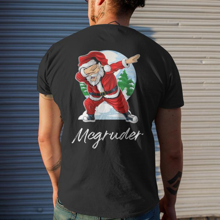 Mcgruder Name Gift Santa Mcgruder Mens Back Print T-shirt Gifts for Him