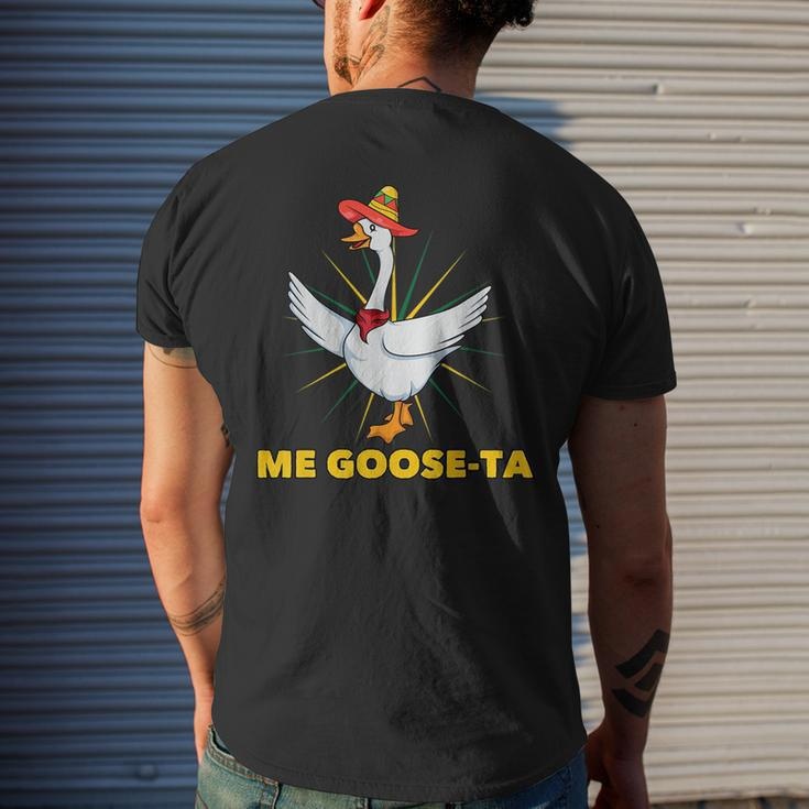 Me Goose-Ta Funny Mexican Spanish Goose Language Pun Gift Mens Back Print T-shirt Gifts for Him