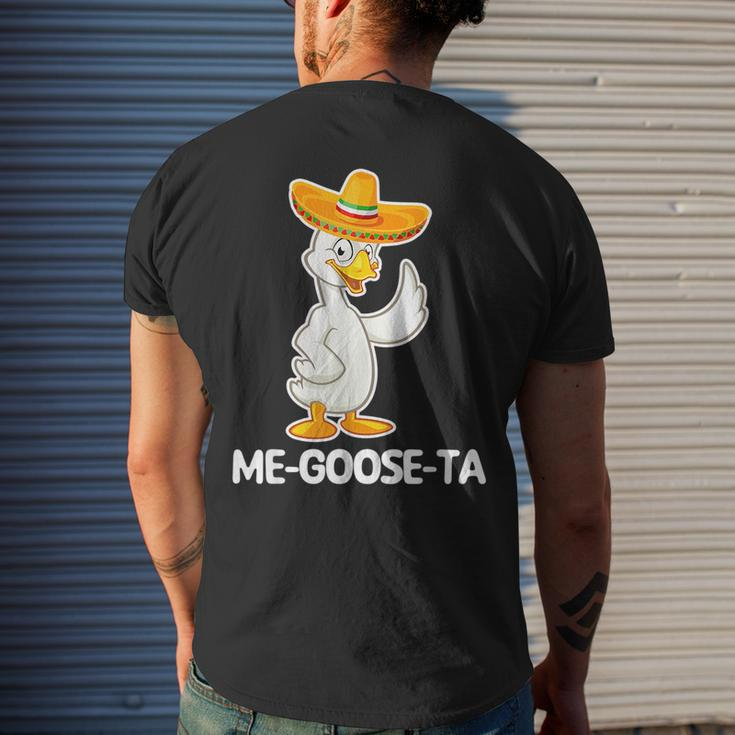 Me-Goose-Ta - Funny Saying Cute Goose Cool Spanish Mexican Mens Back Print T-shirt Gifts for Him