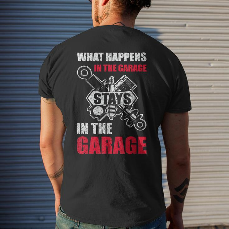 Mechanic For Men Car Dad Garage Father Day Car Lover Men's Back Print T-shirt Gifts for Him