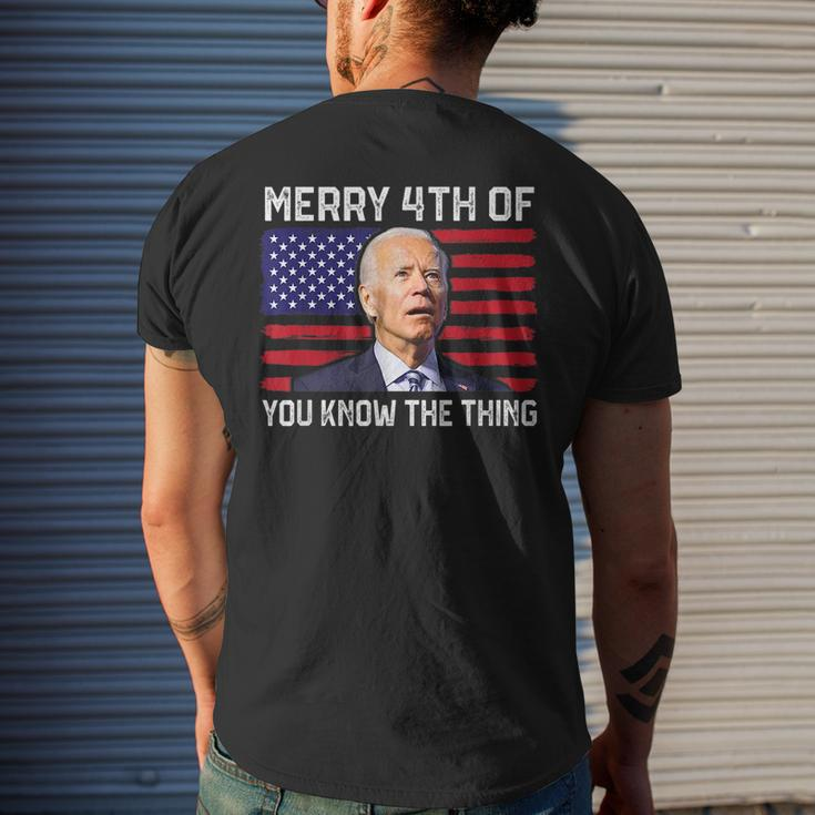 Merry 4Th Of You Know The Thing 4Th Of July Memorial Men's Back Print T-shirt Gifts for Him