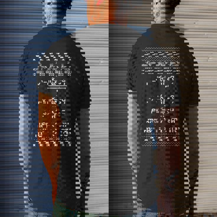 Merry Christmas Math Equation Ugly Christmas Sweater Men's T-shirt Back Print Gifts for Him Merry Christmas Math Equation Ugly Christmas Sweater Men's T-shirt Back Print Gifts for Him