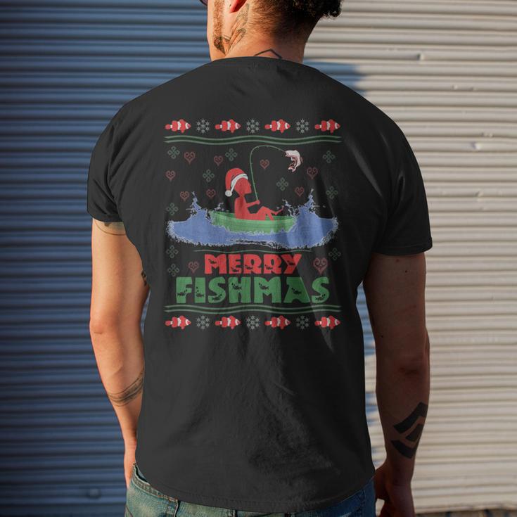 Merry Fishmas Christmas Fishing Ugly T-Shirt' Men's T-Shirt