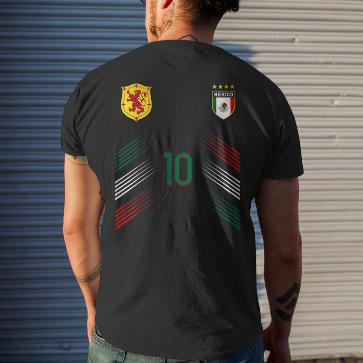Mexico Soccer Fans Jersey Mexican Flag Football Lovers Mens Back Print T-shirt Gifts for Him