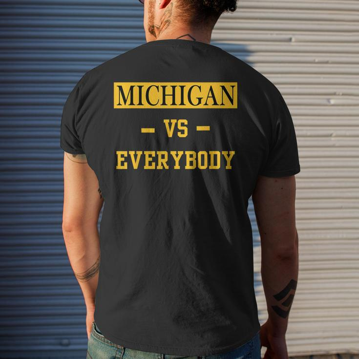 Michigan Vs Everyone Everybody Men's T-shirt Back Print Gifts for Him