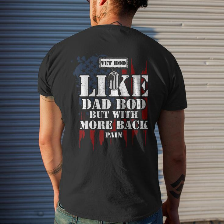 Military Vet Bod Like Dad Bod But With More Back Veteran Men's T-shirt Back Print Gifts for Him