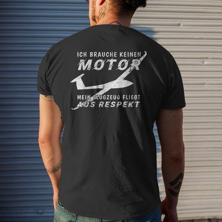 Model Making Glider Funny Model Aeroplane Pilot Mens Back Print T-shirt Gifts for Him