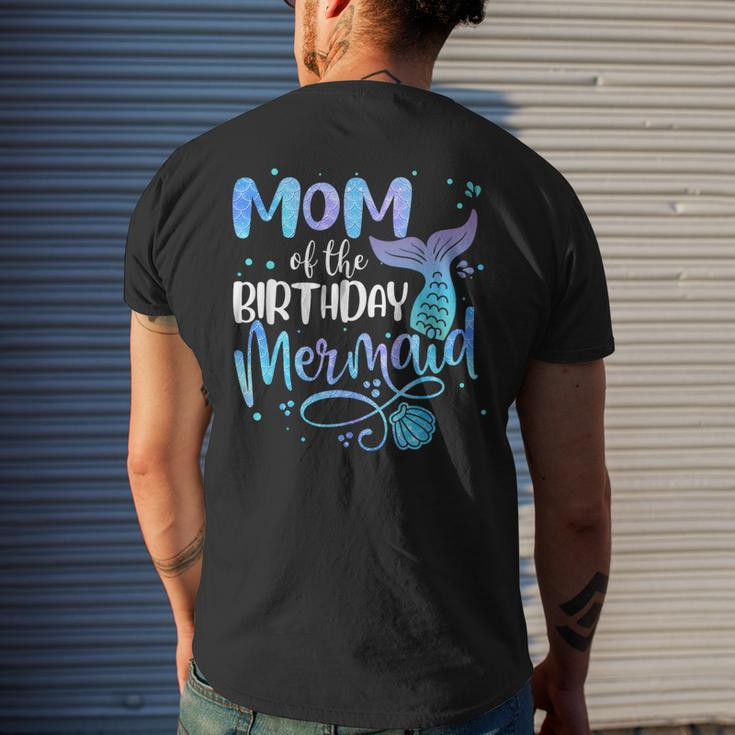 Mom Of The Birthday Mermaid Family Matching Party Squad Gifts For Mom Funny Gifts Mens Back Print T-shirt Gifts for Him