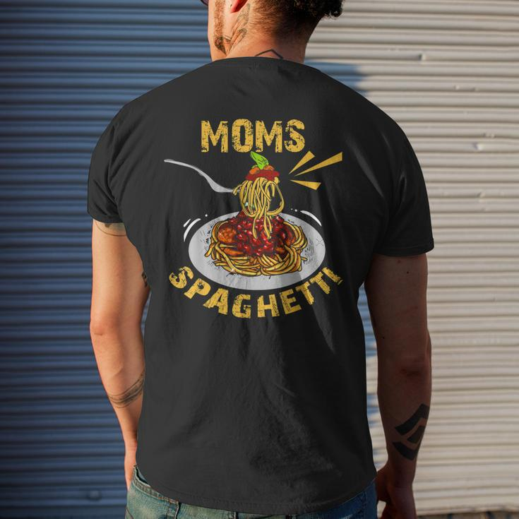 Moms Spaghetti Food Lovers Novelty For Women Men's Back Print T-shirt Gifts for Him