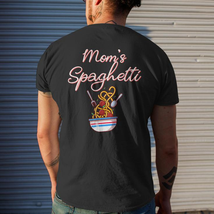 Moms Spaghetti And Meatballs Meme Food For Women Men's Back Print T-shirt Gifts for Him