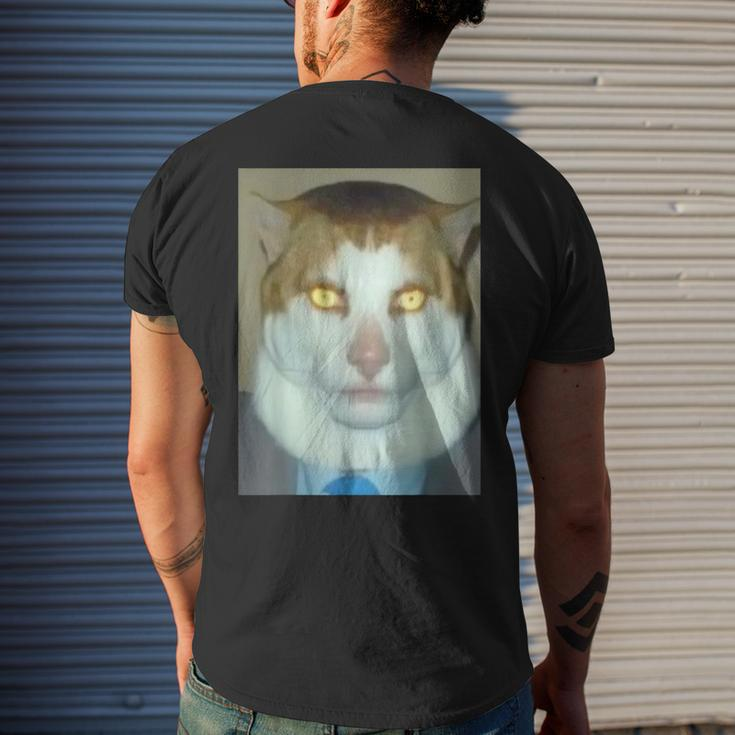 Monday Left Me Broken Cat Mens Back Print T-shirt Gifts for Him
