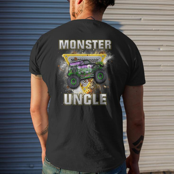 Monster Truck Are My Jam Monster Truck Uncle Men's T-shirt Back Print Gifts for Him