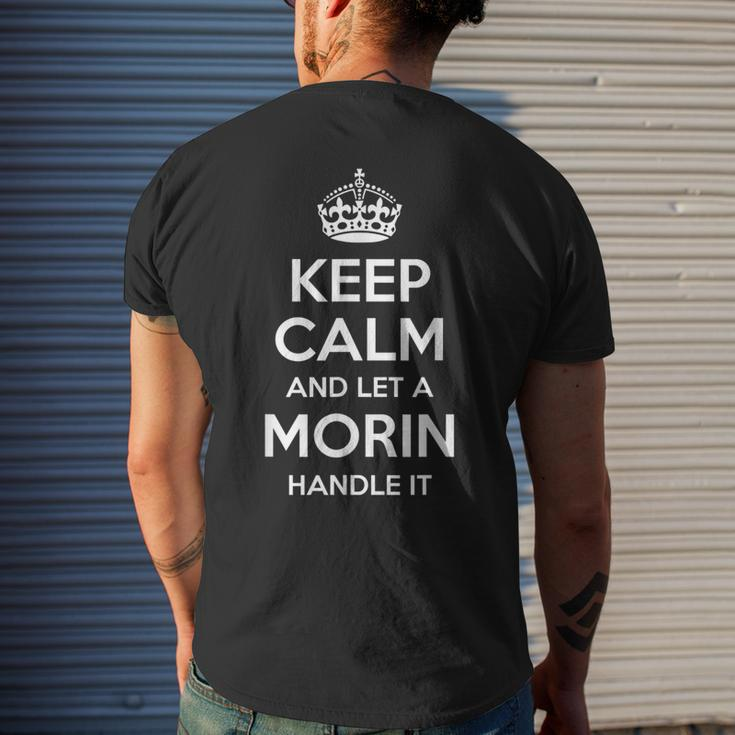Morin Surname Family Tree Birthday Reunion Idea Men's T-shirt Back Print Gifts for Him
