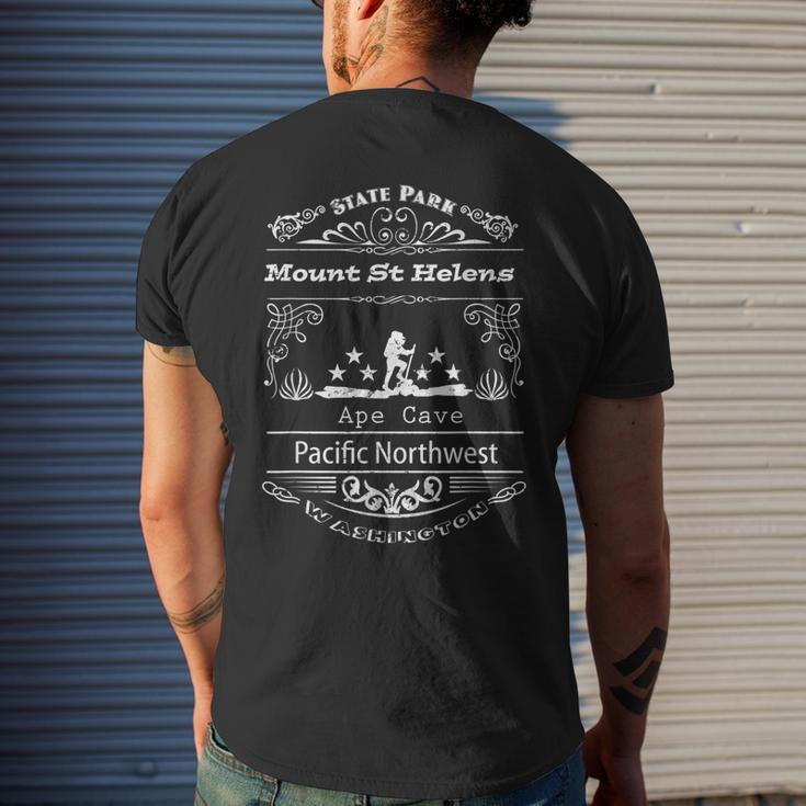 Mount St Helens Washington Casual Fashion Men's T-shirt Back Print Gifts for Him