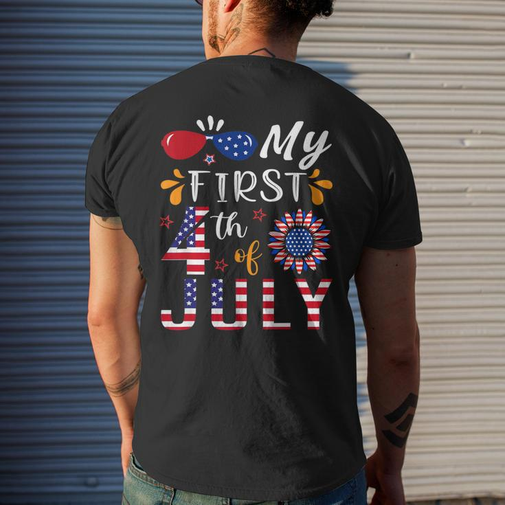 My 1St 4Th Of July 2023 New Born Baby Patriotic Kids Toddler Mens Back Print T-shirt Gifts for Him