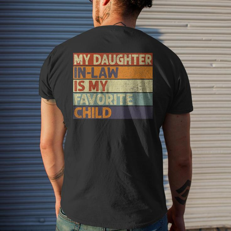 My Daughter In Law Is My Favorite Child Funny Dad Joke Retro Mens Back Print T-shirt Gifts for Him