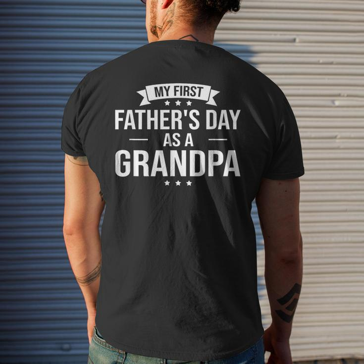 My First Fathers Day As A Grandpa Funny Fathers Day Gift Mens Back Print T-shirt Gifts for Him