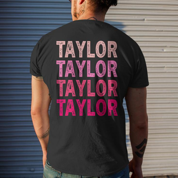 Name Taylor I Love Taylor Men's T-shirt Back Print Gifts for Him