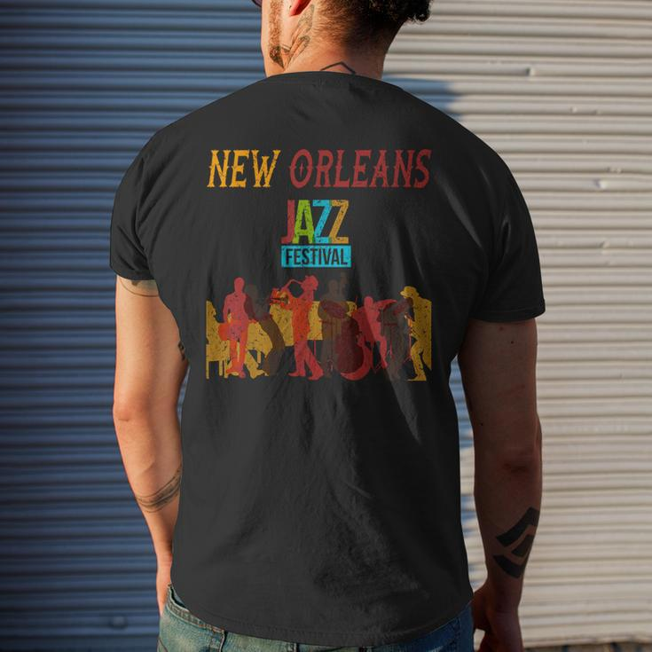 New Orleans Festival Of Jazz Music Louisiana Jazz Men's T-shirt Back Print Gifts for Him