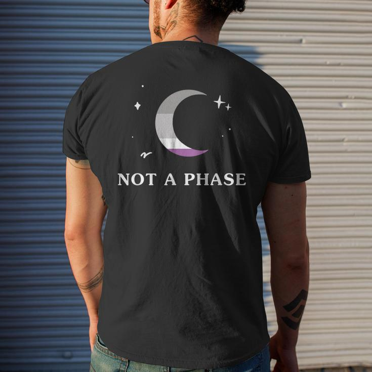 Not A Phase Asexual Lgbtq Ace Pride Flag Moon Mens Back Print T-shirt Gifts for Him