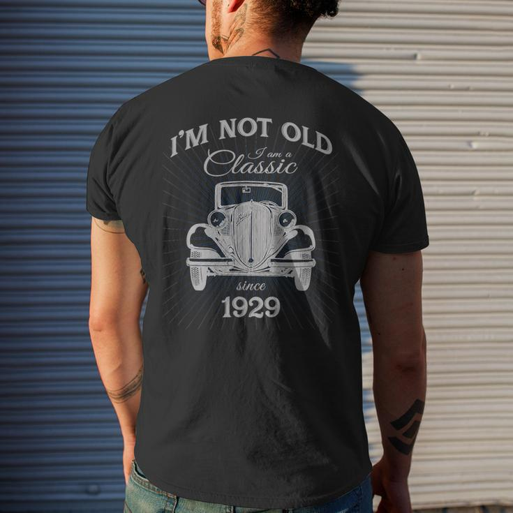 Not Old Im A Classic Since 1929 Funny 91St Birthday Gift Mens Back Print T-shirt Gifts for Him