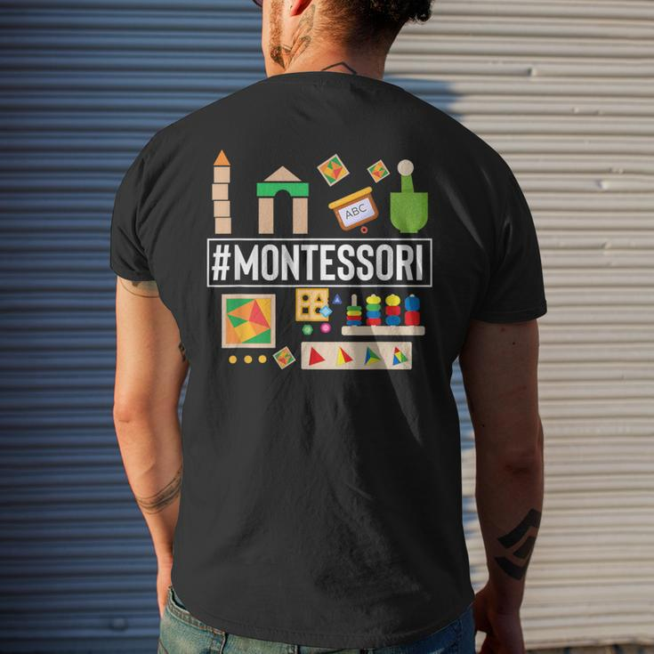 Novelty Montessori Studying Learning Schooling Accessories Men's T-shirt Back Print Gifts for Him