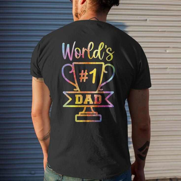 Number 1 Dad Fathers Day Funny Gifts For Dad Mens Back Print T-shirt Gifts for Him