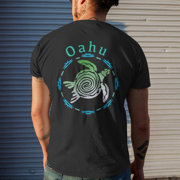 Oahu Vintage Tribal Turtle Men's T-shirt Back Print Gifts for Him
