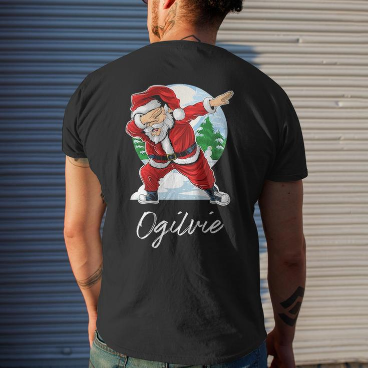 Ogilvie Name Gift Santa Ogilvie Mens Back Print T-shirt Gifts for Him