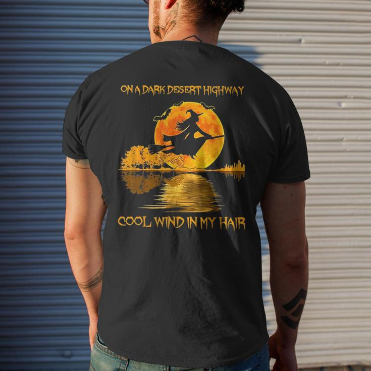 On A Dark Desert Highways Halloween Costume Halloween Funny Gifts Mens Back Print T-shirt Gifts for Him
