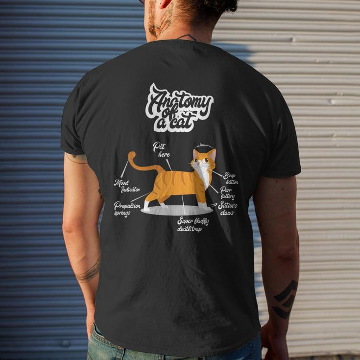 Orange Tabby Cat Anatomy Of A Cat Cute Present Men's T-shirt Back Print Gifts for Him