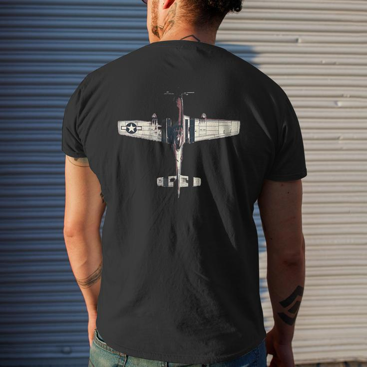 P-51 Mustang Mens Back Print T-shirt Gifts for Him