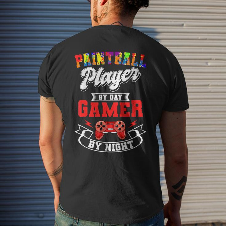Paintball Paintballer Video Gamer Shooting Team Sport Master Men's T-shirt Back Print Gifts for Him