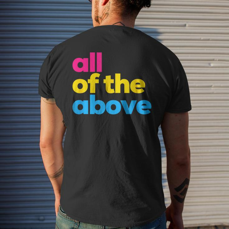 Pansexual Pride All Of The Above Lgbtq Pan Flag - Funny Lgbt Mens Back Print T-shirt Gifts for Him