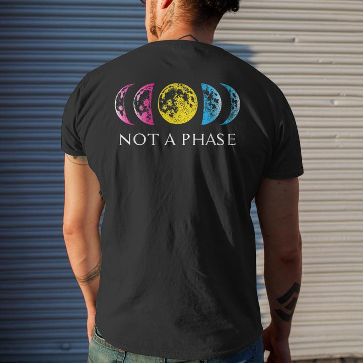Pansexual Pride Not A Phase Moon Design For Pansexual Mens Back Print T-shirt Gifts for Him