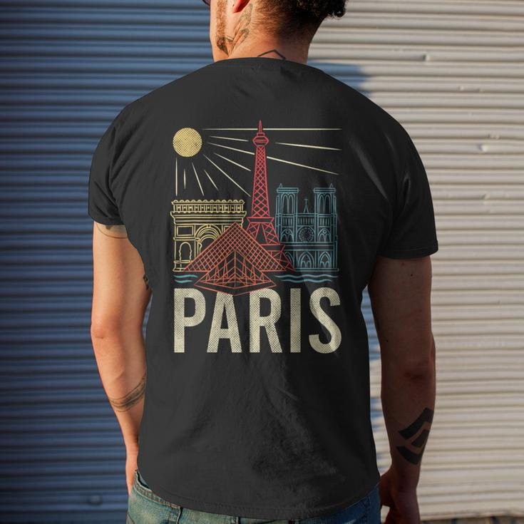 Paris Lover France Tourist Paris Art Paris Men's T-shirt Back Print Gifts for Him