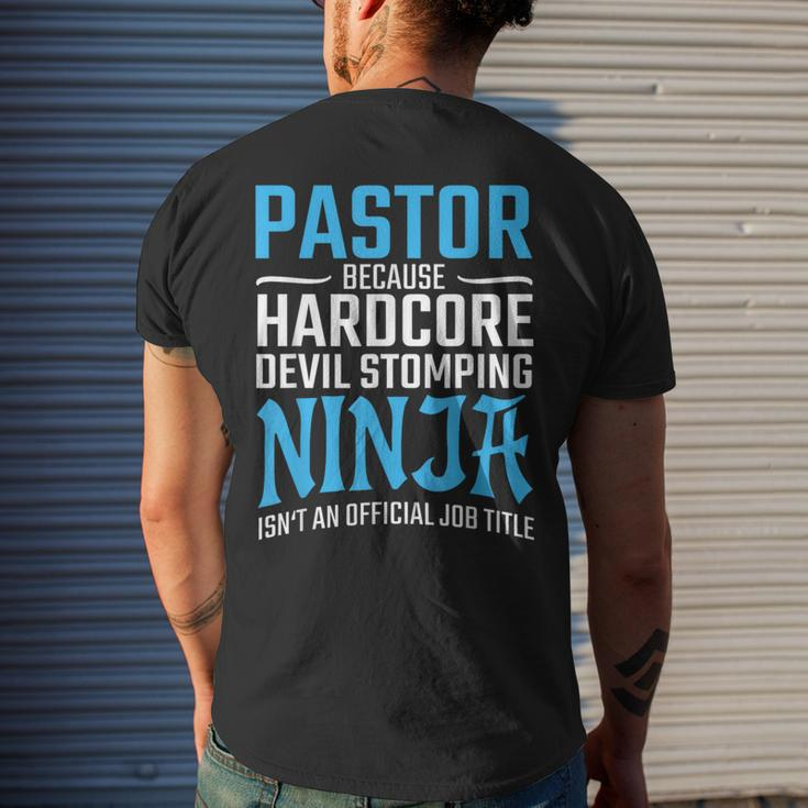 Pastor Because Devil Stomping Ninja Isn't A Job Title Men's T-shirt Back Print Gifts for Him