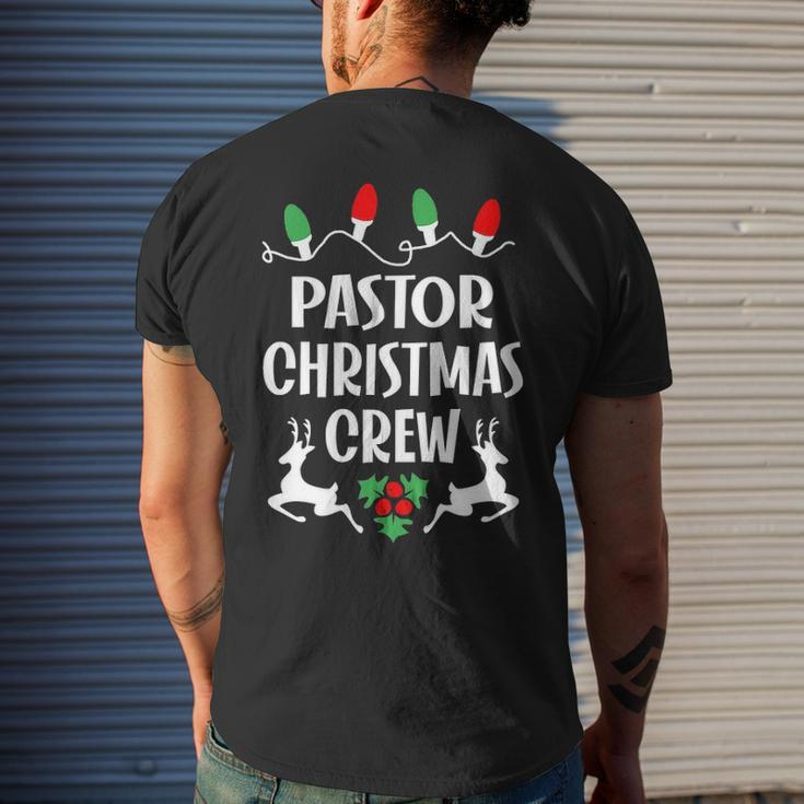 Pastor Name Gift Christmas Crew Pastor Mens Back Print T-shirt Gifts for Him