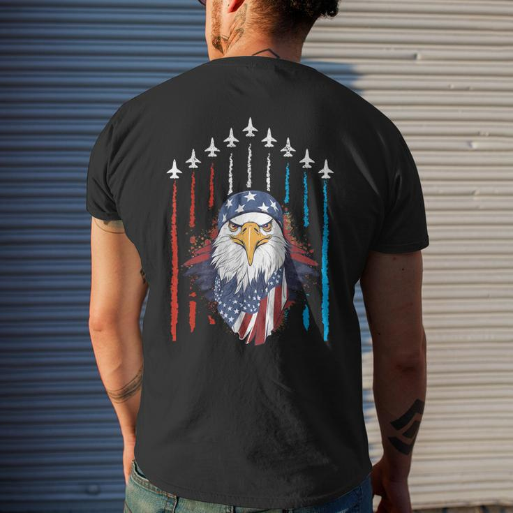 Patriotic Eagle July 4Th Of July Fourth July American Flag Mens Back Print T-shirt Gifts for Him