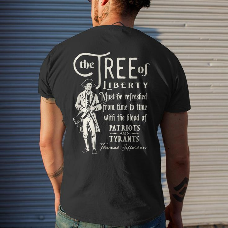 Patriotic Tree Of Liberty Conservative FreedomMen's T-shirt Back Print Gifts for Him