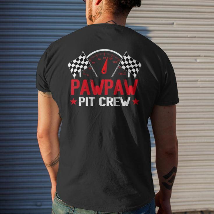 Pawpaw Pit Crew Race Car Birthday Party Racing Family Racing Funny Gifts Mens Back Print T-shirt Gifts for Him