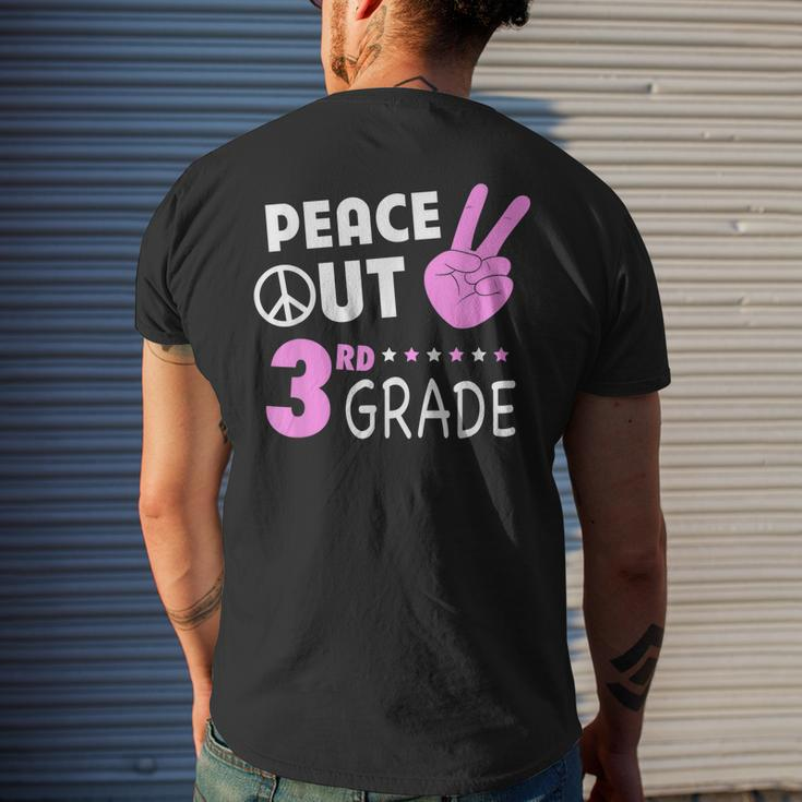 Peace Out 3Rd Grade Girls Third Grade Graduation Men's Back Print T-shirt Gifts for Him