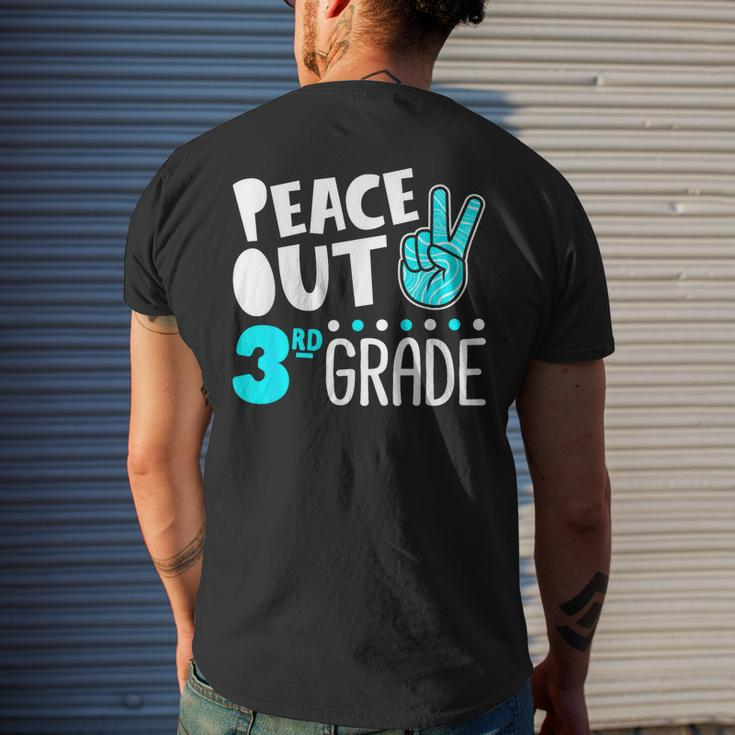 Peace Out 3Rd Grade Graduation Last Day School 2021 Men's Back Print T-shirt Gifts for Him
