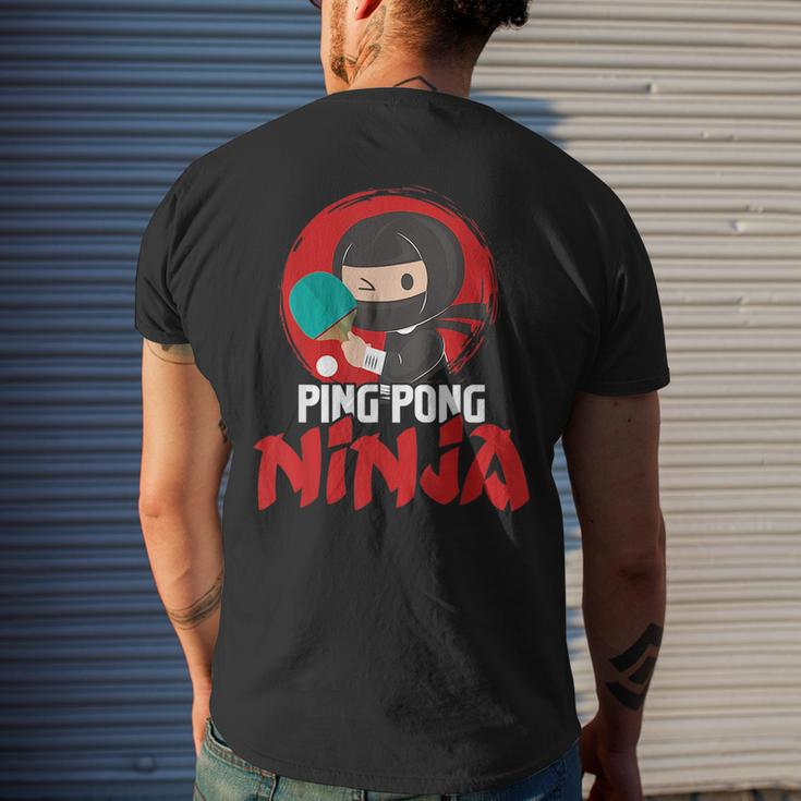 Ping Pong Ninja - Table Tennis Player Paddler Sports Lover Mens Back Print T-shirt Gifts for Him