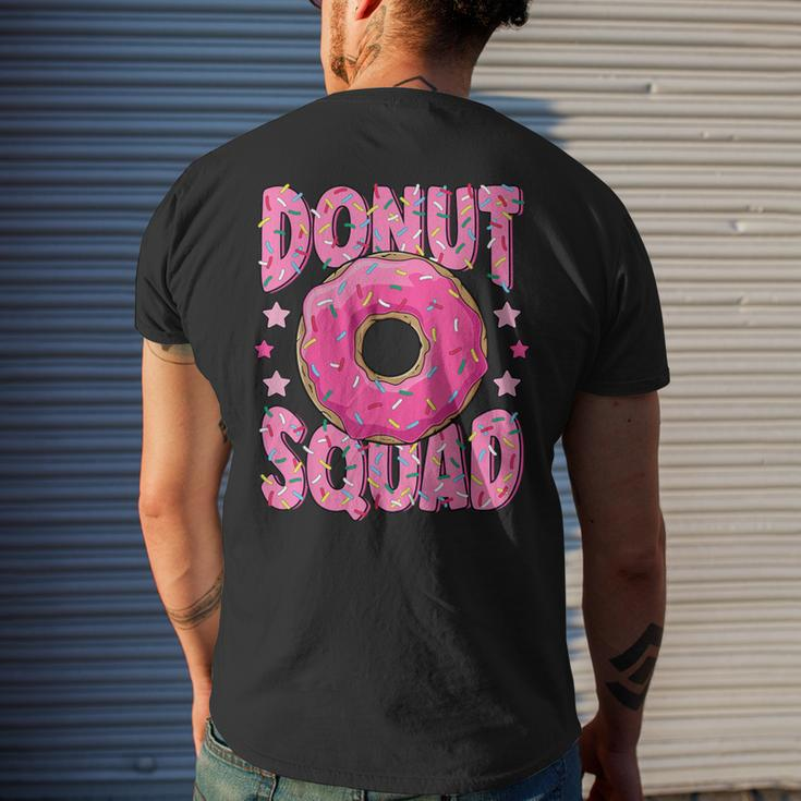 Pink Donut Squad Sprinkles Donut Lover Matching Donut Party Men's T-shirt Back Print Gifts for Him